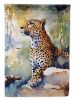 Leopard House Flag Large Porch Sleeve Pole Decorative Outside Yard Banner Artwork Wall Hanging, Polyester, House Size, Multicolor
