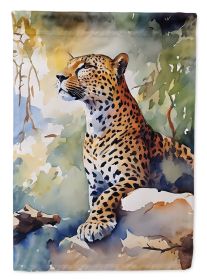 Leopard House Flag Large Porch Sleeve Pole Decorative Outside Yard Banner Artwork Wall Hanging, Polyester, House Size, Multicolor (Default: Default)