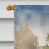 Wood Bison House Flag Large Porch Sleeve Pole Decorative Outside Yard Banner Artwork Wall Hanging, Polyester, House Size, Multicolor