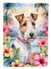 Fox Terrier Luau Garden Flag Mailbox Flag Decorative Yard Flag Banner Outside Patio Artwork Yard Flower Beds, Garden Size, Multicolor