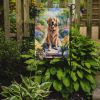 Golden Retriever Spring Path Garden Flag Mailbox Flag Decorative Yard Flag Banner Outside Patio Artwork Yard Flower Beds, Garden Size, Multicolor