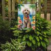 Labradoodle Luau Garden Flag Mailbox Flag Decorative Yard Flag Banner Outside Patio Artwork Yard Flower Beds, Garden Size, Multicolor