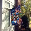 All American Greyhound House Flag Large Porch Sleeve Pole Decorative Outside Yard Banner Artwork Wall Hanging, Polyester, House Size, Multicolor