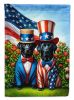 All American Labrador Retriever House Flag Large Porch Sleeve Pole Decorative Outside Yard Banner Artwork Wall Hanging, Polyester, House Size