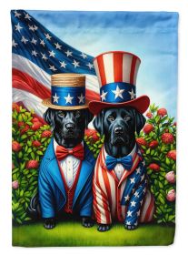 All American Labrador Retriever House Flag Large Porch Sleeve Pole Decorative Outside Yard Banner Artwork Wall Hanging, Polyester, House Size (Default: Default)