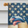 All American Boston Terrier House Flag Large Porch Sleeve Pole Decorative Outside Yard Banner Artwork Wall Hanging, Polyester, House Size, Multicolor