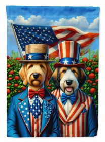 All American Otterhound House Flag Large Porch Sleeve Pole Decorative Outside Yard Banner Artwork Wall Hanging, Polyester, House Size, Multicolor (Default: Default)
