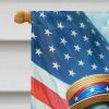 All American Miniature Pinscher House Flag Large Porch Sleeve Pole Decorative Outside Yard Banner Artwork Wall Hanging, Polyester, House Size
