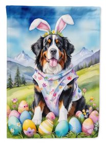 Bernese Mountain Dog Easter Egg Hunt House Flag Large Porch Sleeve Pole Decorative Outside Yard Banner Artwork Wall Hanging, Polyester, House Size (Default: Default)