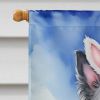 Border Collie Easter Egg Hunt House Flag Large Porch Sleeve Pole Decorative Outside Yard Banner Artwork Wall Hanging, Polyester, House Size