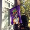 Boxer King of Mardi Gras House Flag Large Porch Sleeve Pole Decorative Outside Yard Banner Artwork Wall Hanging, Polyester, House Size, Multicolor