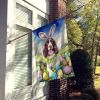 English Springer Spaniel Easter Egg Hunt House Flag Large Porch Sleeve Pole Decorative Outside Yard Banner Artwork Wall Hanging, Polyester, House Size
