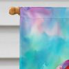Hippie Animal Polar Bear House Flag Large Porch Sleeve Pole Decorative Outside Yard Banner Artwork Wall Hanging, Polyester, House Size, Multicolor