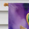 Cairn Terrier King of Mardi Gras House Flag Large Porch Sleeve Pole Decorative Outside Yard Banner Artwork Wall Hanging, Polyester, House Size