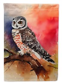 Northern Hawk Owl House Flag Large Porch Sleeve Pole Decorative Outside Yard Banner Artwork Wall Hanging, Polyester, House Size, Multicolor (Default: Default)