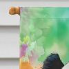 Hippie Animal Panda House Flag Large Porch Sleeve Pole Decorative Outside Yard Banner Artwork Wall Hanging, Polyester, House Size, Multicolor