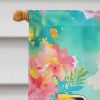 Hippie Animal Giraffe House Flag Large Porch Sleeve Pole Decorative Outside Yard Banner Artwork Wall Hanging, Polyester, House Size, Multicolor
