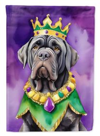 Neapolitan Mastiff King of Mardi Gras House Flag Large Porch Sleeve Pole Decorative Outside Yard Banner Artwork Wall Hanging, Polyester, House Size (Default: Default)