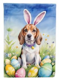 Beagle Easter Egg Hunt House Flag Large Porch Sleeve Pole Decorative Outside Yard Banner Artwork Wall Hanging, Polyester, House Size, Multicolor (Default: Default)