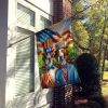 All American Pointer House Flag Large Porch Sleeve Pole Decorative Outside Yard Banner Artwork Wall Hanging, Polyester, House Size, Multicolor