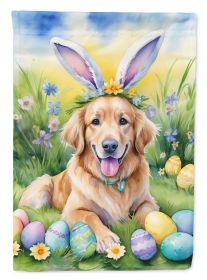 Golden Retriever Easter Egg Hunt House Flag Large Porch Sleeve Pole Decorative Outside Yard Banner Artwork Wall Hanging, Polyester, House Size (Default: Default)