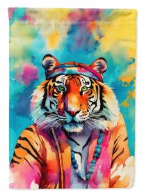Hippie Animal Bengal Tiger House Flag Large Porch Sleeve Pole Decorative Outside Yard Banner Artwork Wall Hanging, Polyester, House Size, Multicolor (Default: Default)