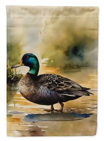 American Black Duck House Flag Large Porch Sleeve Pole Decorative Outside Yard Banner Artwork Wall Hanging, Polyester, House Size, Multicolor (Default: Default)