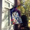 Snowy Owl House Flag Large Porch Sleeve Pole Decorative Outside Yard Banner Artwork Wall Hanging, Polyester, House Size, Multicolor