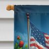 All American Great Pyrenees House Flag Large Porch Sleeve Pole Decorative Outside Yard Banner Artwork Wall Hanging, Polyester, House Size, Multicolor