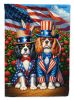 All American Cavalier Spaniel House Flag Large Porch Sleeve Pole Decorative Outside Yard Banner Artwork Wall Hanging, Polyester, House Size