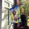 Curly-Coated Retriever Easter Egg Hunt House Flag Large Porch Sleeve Pole Decorative Outside Yard Banner Artwork Wall Hanging, Polyester, House Size