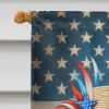 All American Brussels Griffon House Flag Large Porch Sleeve Pole Decorative Outside Yard Banner Artwork Wall Hanging, Polyester, House Size