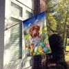 Dogue de Bordeaux Easter Egg Hunt House Flag Large Porch Sleeve Pole Decorative Outside Yard Banner Artwork Wall Hanging, Polyester, House Size