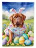 Dogue de Bordeaux Easter Egg Hunt House Flag Large Porch Sleeve Pole Decorative Outside Yard Banner Artwork Wall Hanging, Polyester, House Size