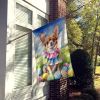 Chihuahua Easter Egg Hunt House Flag Large Porch Sleeve Pole Decorative Outside Yard Banner Artwork Wall Hanging, Polyester, House Size, Multicolor