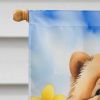 Chow Chow Easter Egg Hunt House Flag Large Porch Sleeve Pole Decorative Outside Yard Banner Artwork Wall Hanging, Polyester, House Size, Multicolor