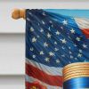 All American English Bulldog House Flag Large Porch Sleeve Pole Decorative Outside Yard Banner Artwork Wall Hanging, Polyester, House Size, Multicolor