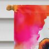 Hippie Animal Grizzly Bear House Flag Large Porch Sleeve Pole Decorative Outside Yard Banner Artwork Wall Hanging, Polyester, House Size, Multicolor