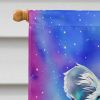 Hippie Animal White Tiger House Flag Large Porch Sleeve Pole Decorative Outside Yard Banner Artwork Wall Hanging, Polyester, House Size, Multicolor