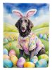 Curly-Coated Retriever Easter Egg Hunt House Flag Large Porch Sleeve Pole Decorative Outside Yard Banner Artwork Wall Hanging, Polyester, House Size