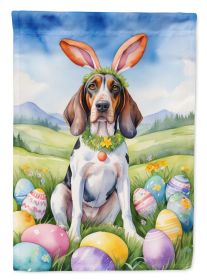 American English Coonhound Easter Egg Hunt House Flag Large Porch Sleeve Pole Decorative Outside Yard Banner Artwork Wall Hanging, Polyester (Default: Default)