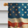 All American Corgi House Flag Large Porch Sleeve Pole Decorative Outside Yard Banner Artwork Wall Hanging, Polyester, House Size, Multicolor