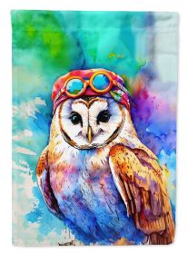 Hippie Animal Barn Owl House Flag Large Porch Sleeve Pole Decorative Outside Yard Banner Artwork Wall Hanging, Polyester, House Size, Multicolor (Default: Default)