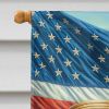 All American Dandie Dinmont Terrier House Flag Large Porch Sleeve Pole Decorative Outside Yard Banner Artwork Wall Hanging, Polyester, House Size