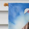German Shorthaired Pointer Easter Egg Hunt House Flag Large Porch Sleeve Pole Decorative Outside Yard Banner Artwork Wall Hanging, Polyester