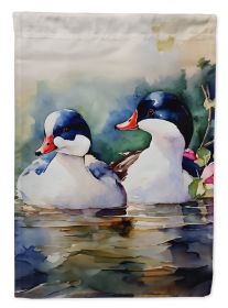 Bufflehead House Flag Large Porch Sleeve Pole Decorative Outside Yard Banner Artwork Wall Hanging, Polyester, House Size, Multicolor (Default: Default)