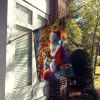 Yorkshire Terrier Yorkie and Santa Claus House Flag Large Porch Sleeve Pole Decorative Outside Yard Banner Artwork Wall Hanging, Polyester, House Size