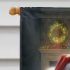 Cairn Terrier and Santa Claus House Flag Large Porch Sleeve Pole Decorative Outside Yard Banner Artwork Wall Hanging, Polyester, House Size