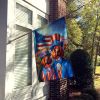 All American Irish Setter House Flag Large Porch Sleeve Pole Decorative Outside Yard Banner Artwork Wall Hanging, Polyester, House Size, Multicolor