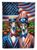 All American Greyhound House Flag Large Porch Sleeve Pole Decorative Outside Yard Banner Artwork Wall Hanging, Polyester, House Size, Multicolor